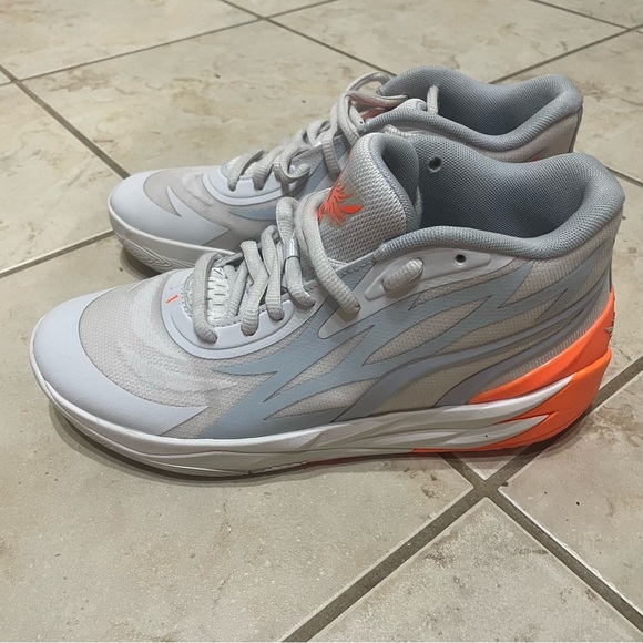 Puma MB.02 Gorange High Top Athletic Shoes Sneakers Flame Fire Size 8 - Picture 1 of 14